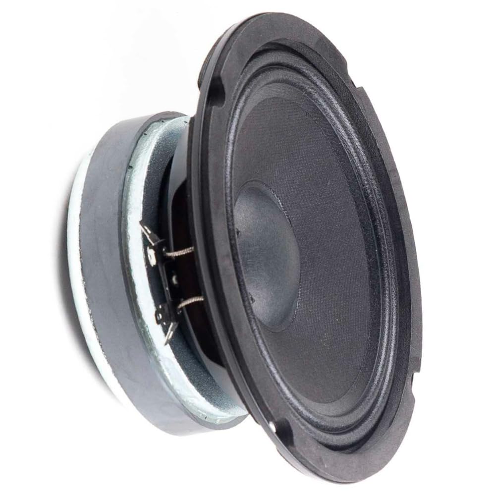KIT SET PER MASTER AUDIO BN06/4 1 woofer professionale da 16,5 cm 165 mm 6,5" di diametro, 175 watt rms 350 watt max, impedenza 4 ohm, sensibilità 95 db, per auto, 1 pezzo