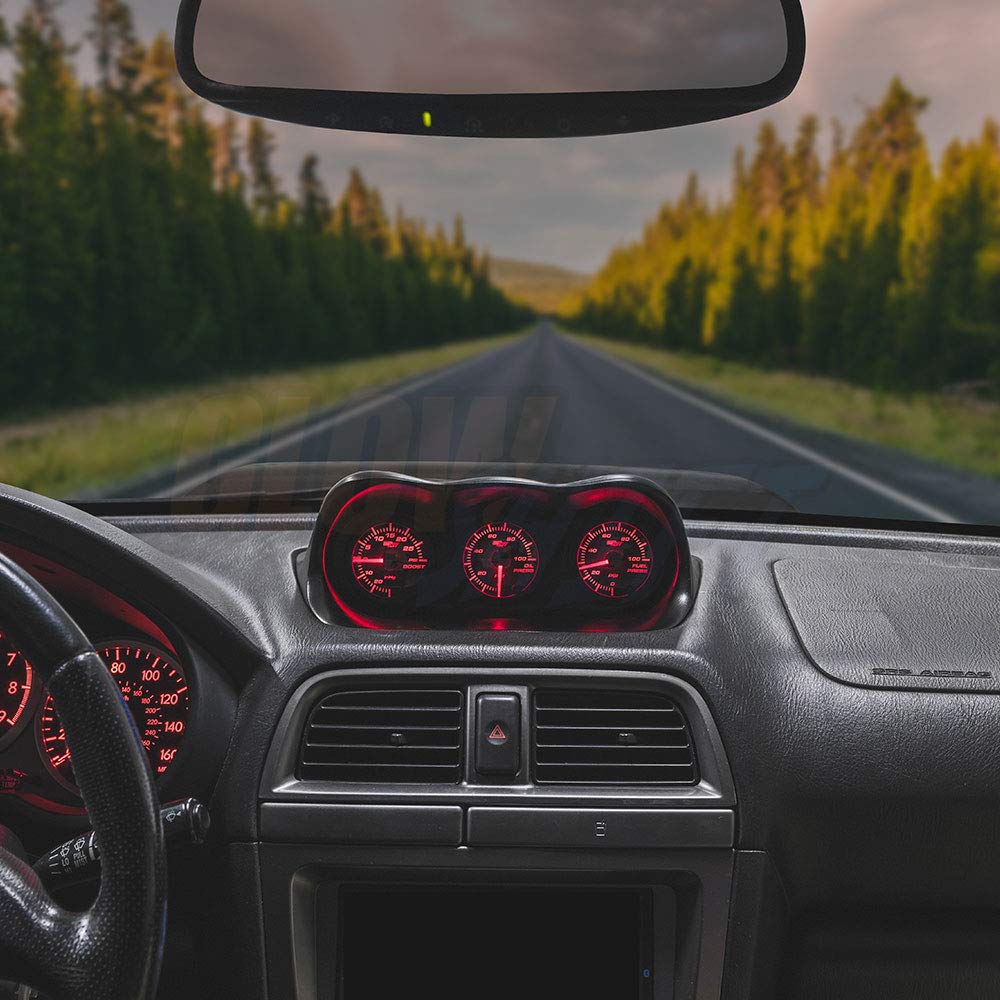 GlowShift Gauge Package Compatible with Subaru Impreza WRX STI 2002