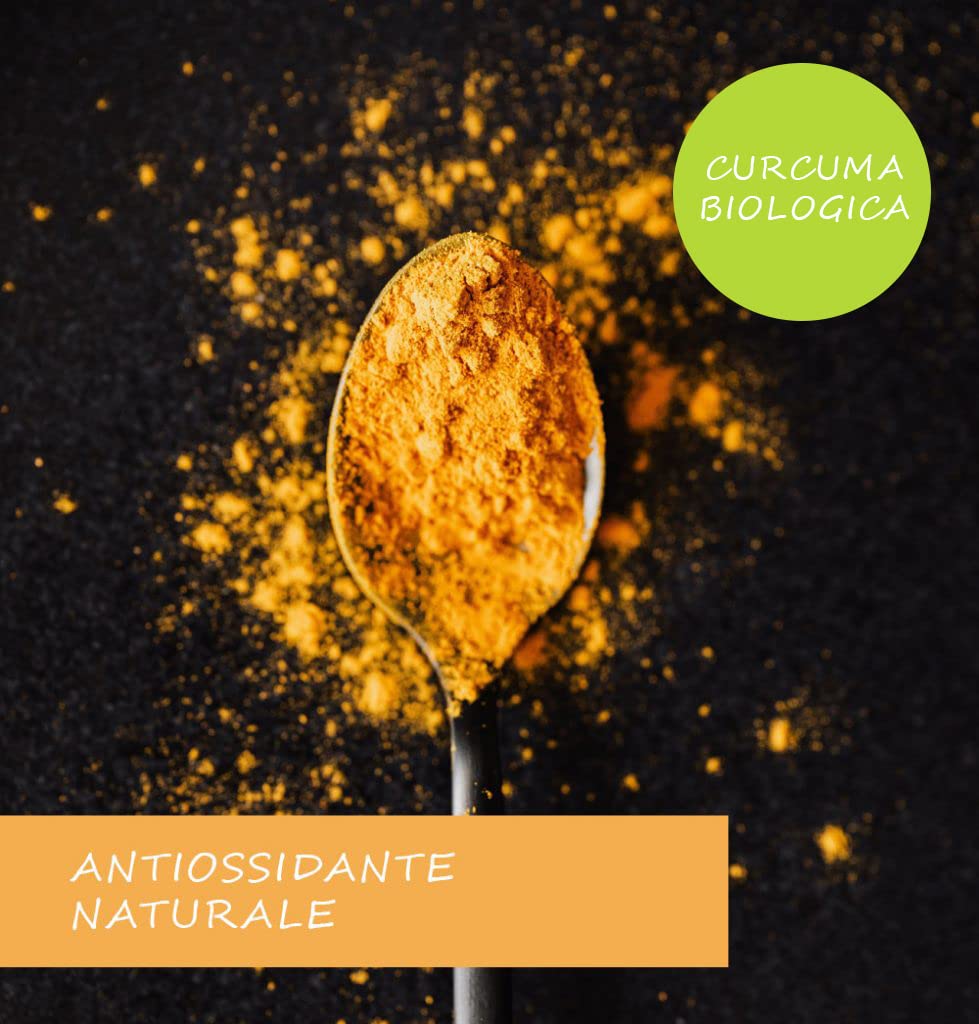 CURCUMA E CURCUMINA 95% + Zenzero Limone Piperina e Vitamina C - 130 Capsule Altissima Biodisponibilità | Vegan • Antinfiammatorio • Antiossidante • Peso Forma