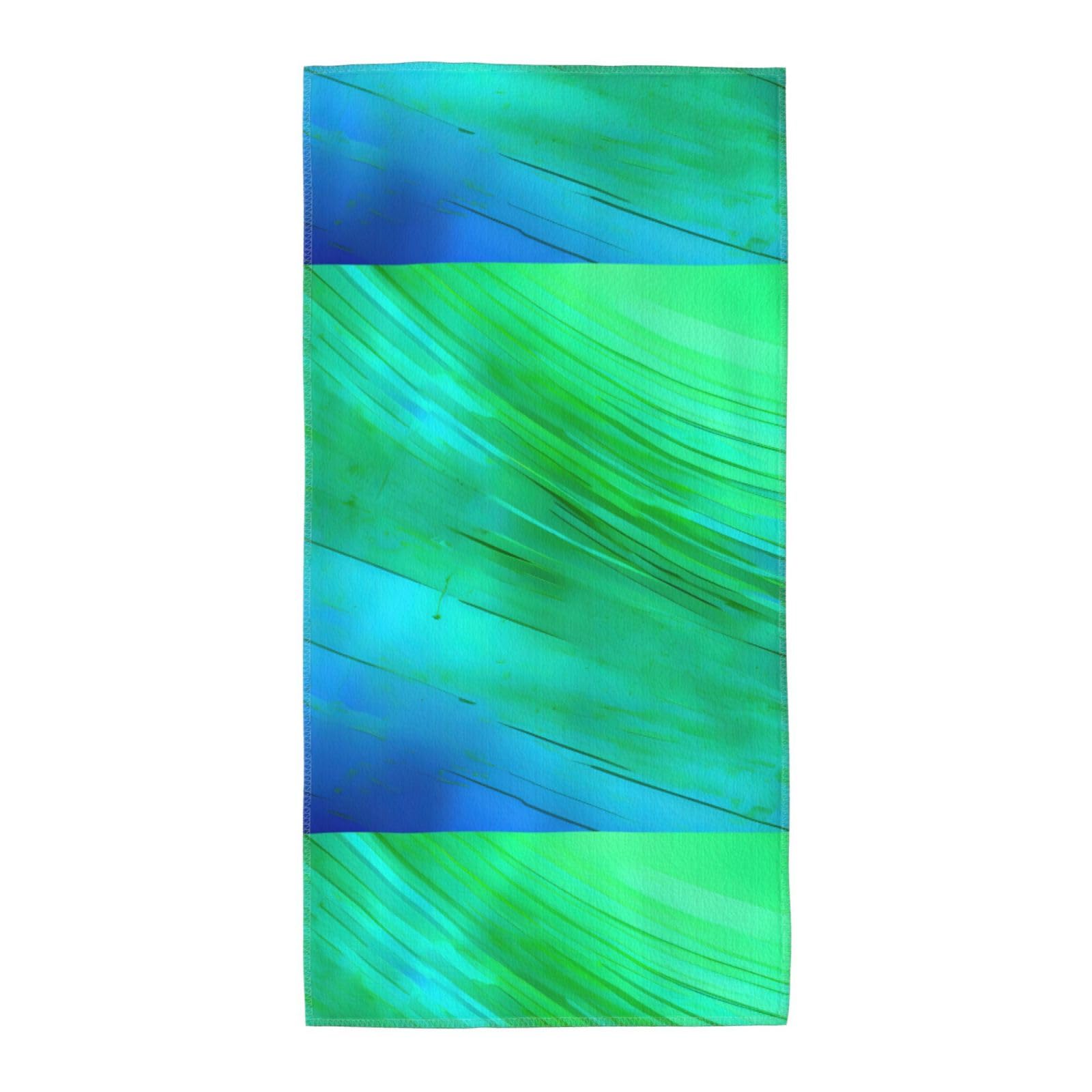 Cbaaghh Teal Blue Pattern Print Towel, Towels Thick Face Towels Fast Drying Washcloth For Bath, Spa, Gym