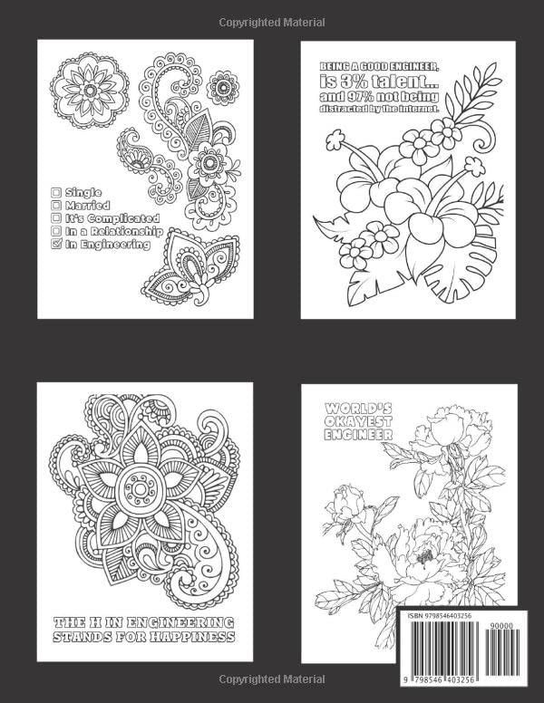 Engineer Adult Coloring Book: Funny Engineering Gag Gift for Men and Women| Student Graduation, Retirement, Birthday, Christmas celebration ... Gift for Mom, Dad, Friend, Boss and Coworkers image 3