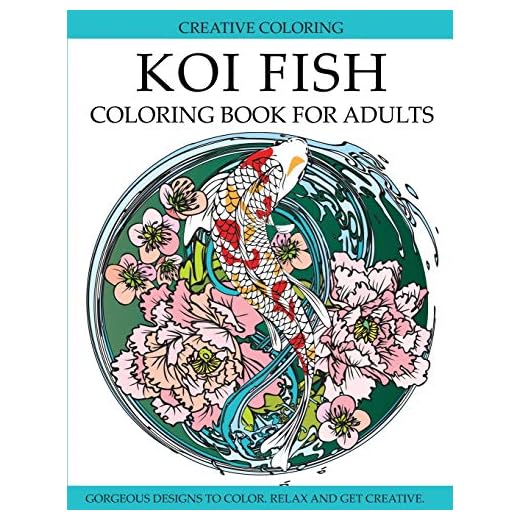 Koi Fish Coloring Book for Adults: Gorgeous Koi Fish Designs to Color