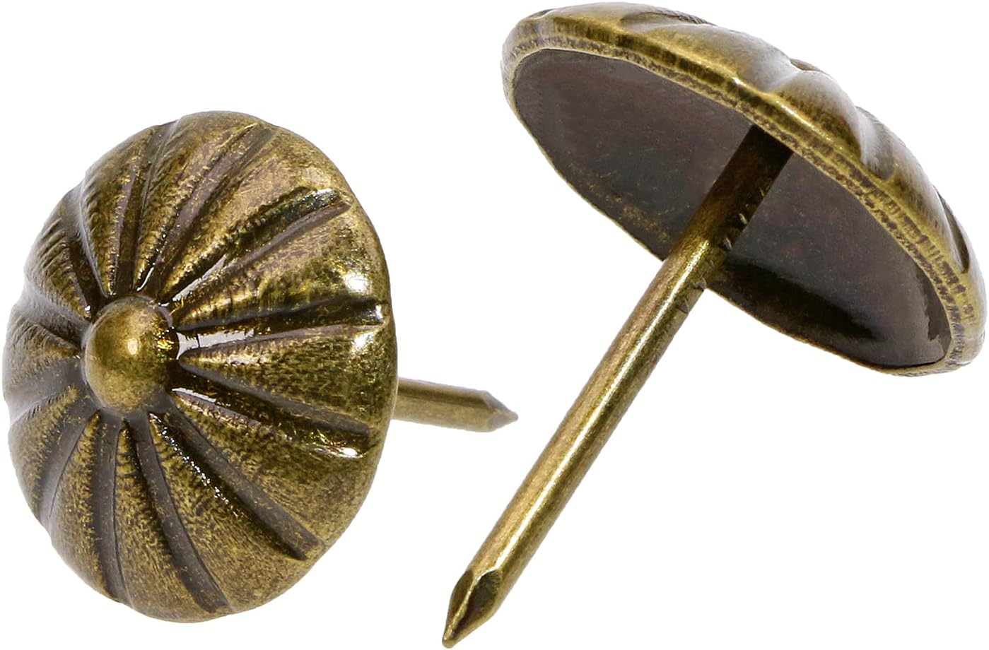 Tupalizy 5/8Inch Upholstery Tacks Decorative Nail Heads Daisy Push Pins for Furniture Sofa Chair Wood DIY Craft Projects Leather Curtain Door Decoration Headboard Stool Trim Corkboard, 25PCS (Bronze)