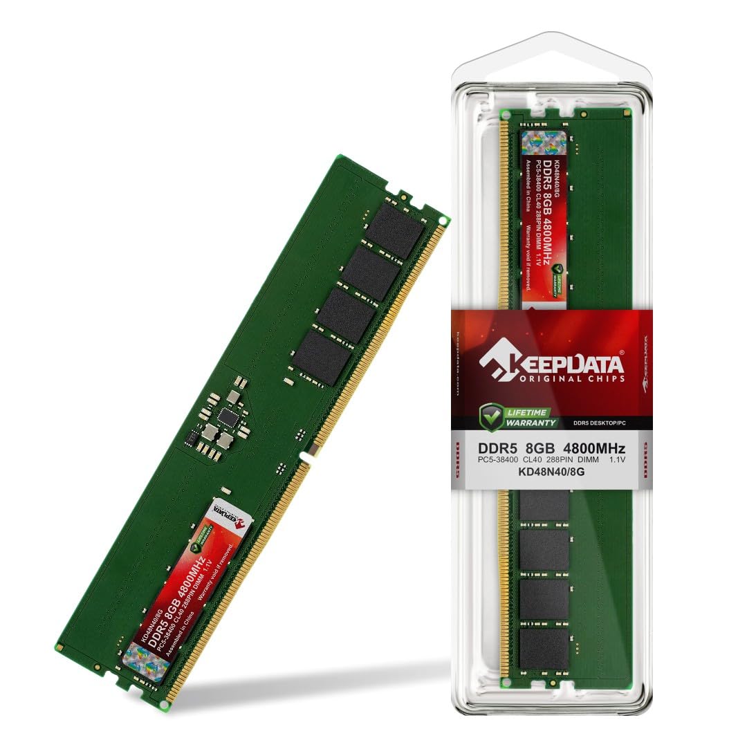 MEMÓRIA RAM PARA DESKTOP DDR5 8GB 4800MHZ KEEPDATA KD48N40/8G