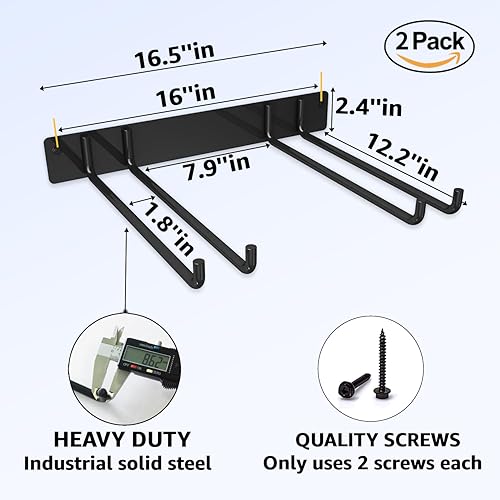 Miniatura 2 de YYR Estante de almacenamiento plegable para silla, herramientas de jardín y sillas plegables para organización de garaje, césped, playa, campamento,