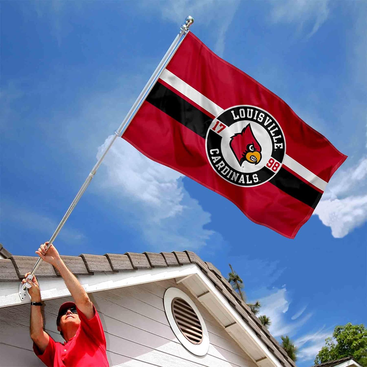 WinCraft Louisville Cardinals Double Sided Embroidered Flag