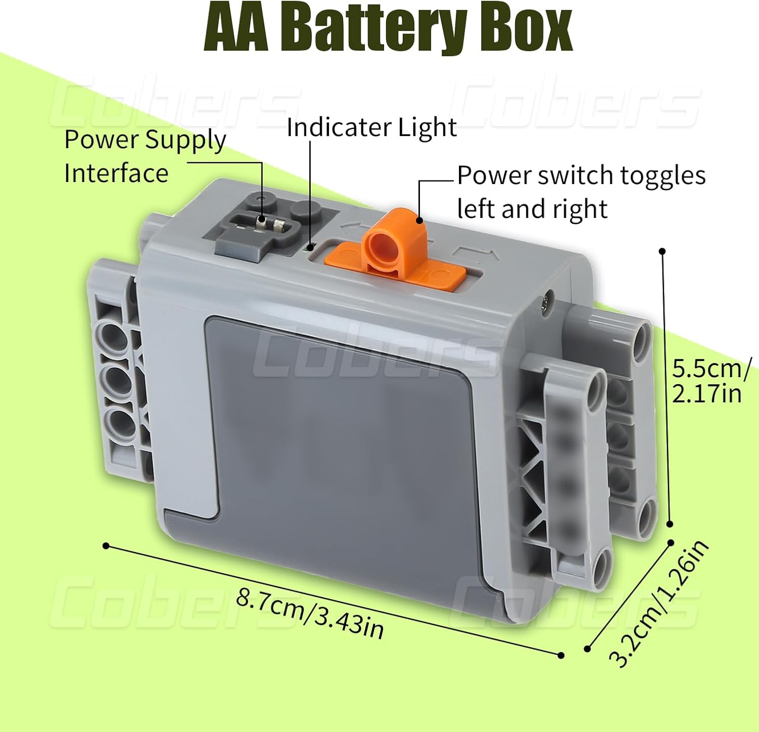 9-in-1 Motor Kit Compatible with Major Brand Power-Function-Sets Technic-Parts Motor-Set IR-Receiver Adjustable-Speed-Remote-Control AA-Battery-Box Switch Light/Extension Wire