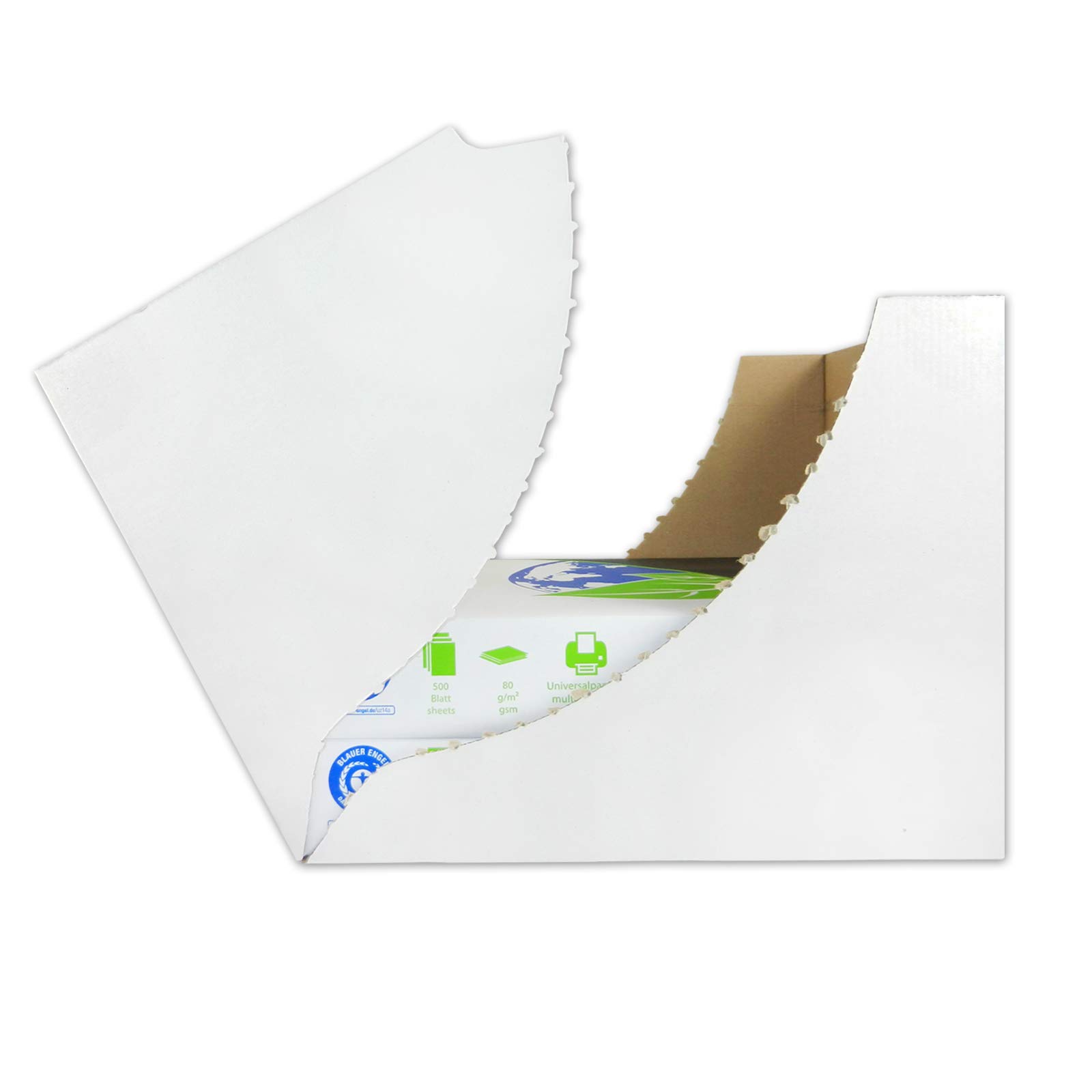 versando EcoWhite 2.500 fogli di carta A4 80 g/m² eco-bianco per | fotocopiatrice, carta laser ecologica con angelo blu