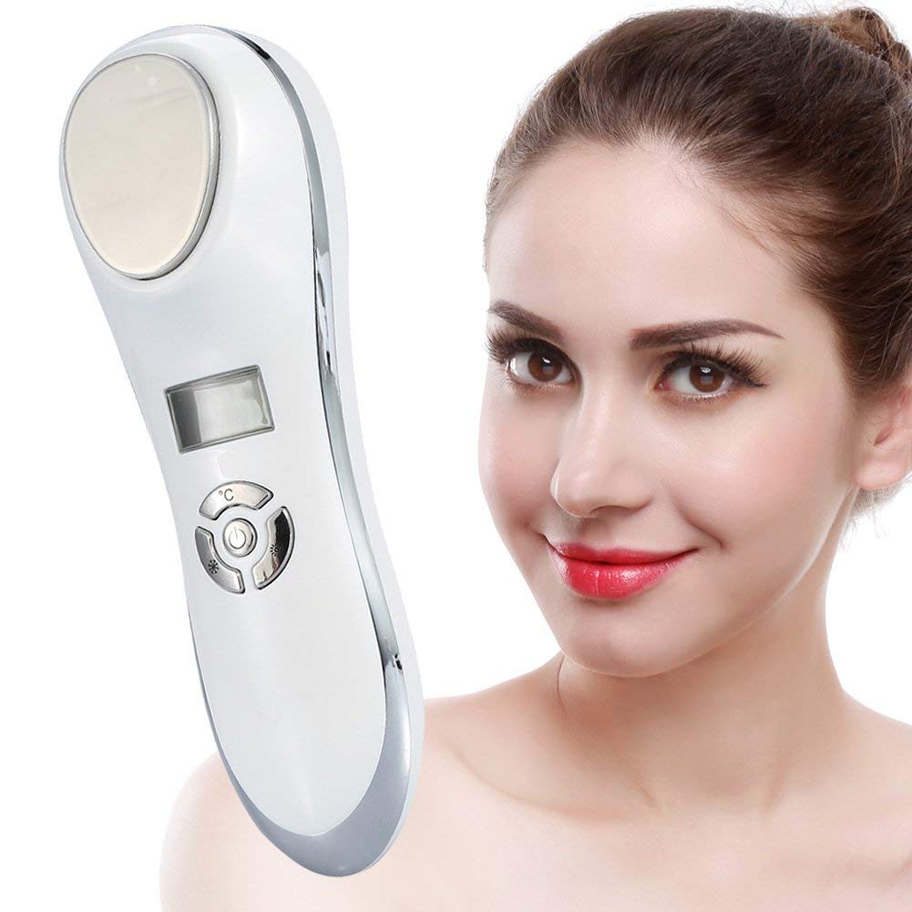 Masaje Facial y de Ojos Eléctrico Antienvejecimiento USB Recargable Caliente y Frío Máquina de Martillo Vibración Belleza
