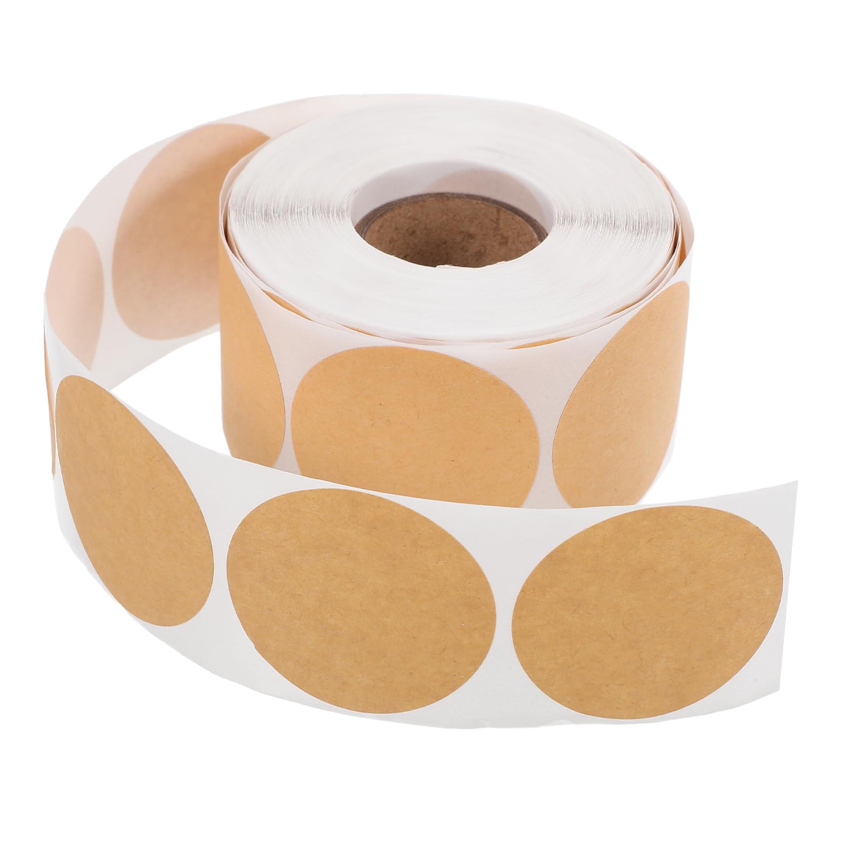 ARTIBETTER 5 Rollos Pegatina Redonda De Kraft Diario Pegatinas Etiquetas Pegatinas Brillantes Pequeño Pegajoso Cinta De Para Etiquetar Etiqueta Adhesiva Redonda Papel Kraft