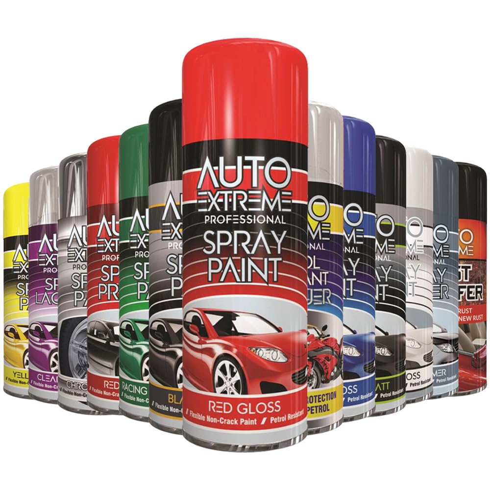 AlezyB - 1 x Auto Extreme Red Gloss Spray Paint 400ml Professional Quality, Perfect Finish Multipurpose Aerosol for Cars, Bikes,Vans, Metal, Wood