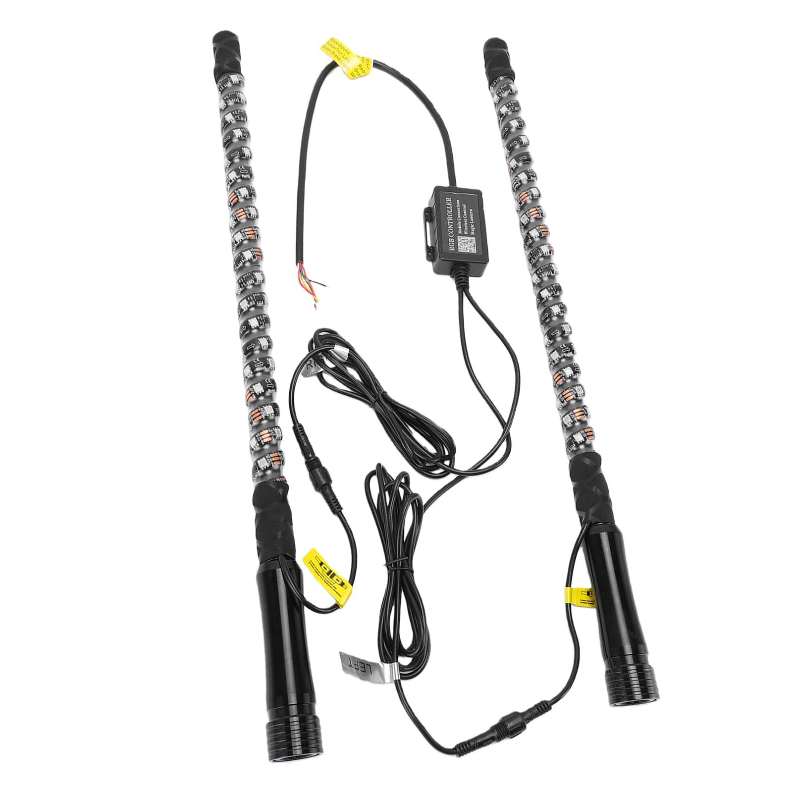 Yctze Bicz LED RGB 2 szt. Wysoka jasność Bluetooth Pilot Aplikacji Sterowanie muzyką Synchronizacja Muzyki Dynamiczne Gonienie Efekty Płynięcia dla UTV ATV Ciężarówka Terenowa 0,6