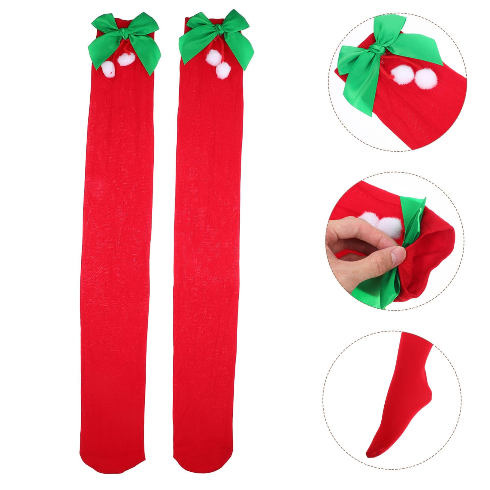 Calcetines Altos Navideños Medias De Festival Para Mujer Diseño Creativo