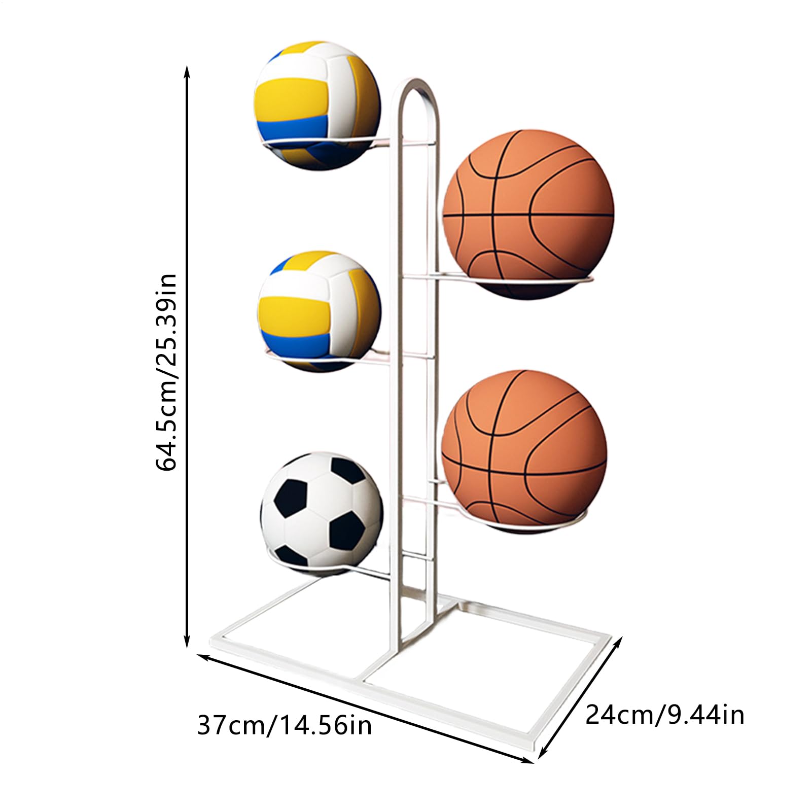 Rastrelliera Per Palloni, Supporto Per Palloni Da Basket, Supporto Per Palloni Da Calcio, Supporto Per Basket, Rastrelliera Per Palloni Con Supporto Per Palloni, Rastrelliera Verticale Per Palloni
