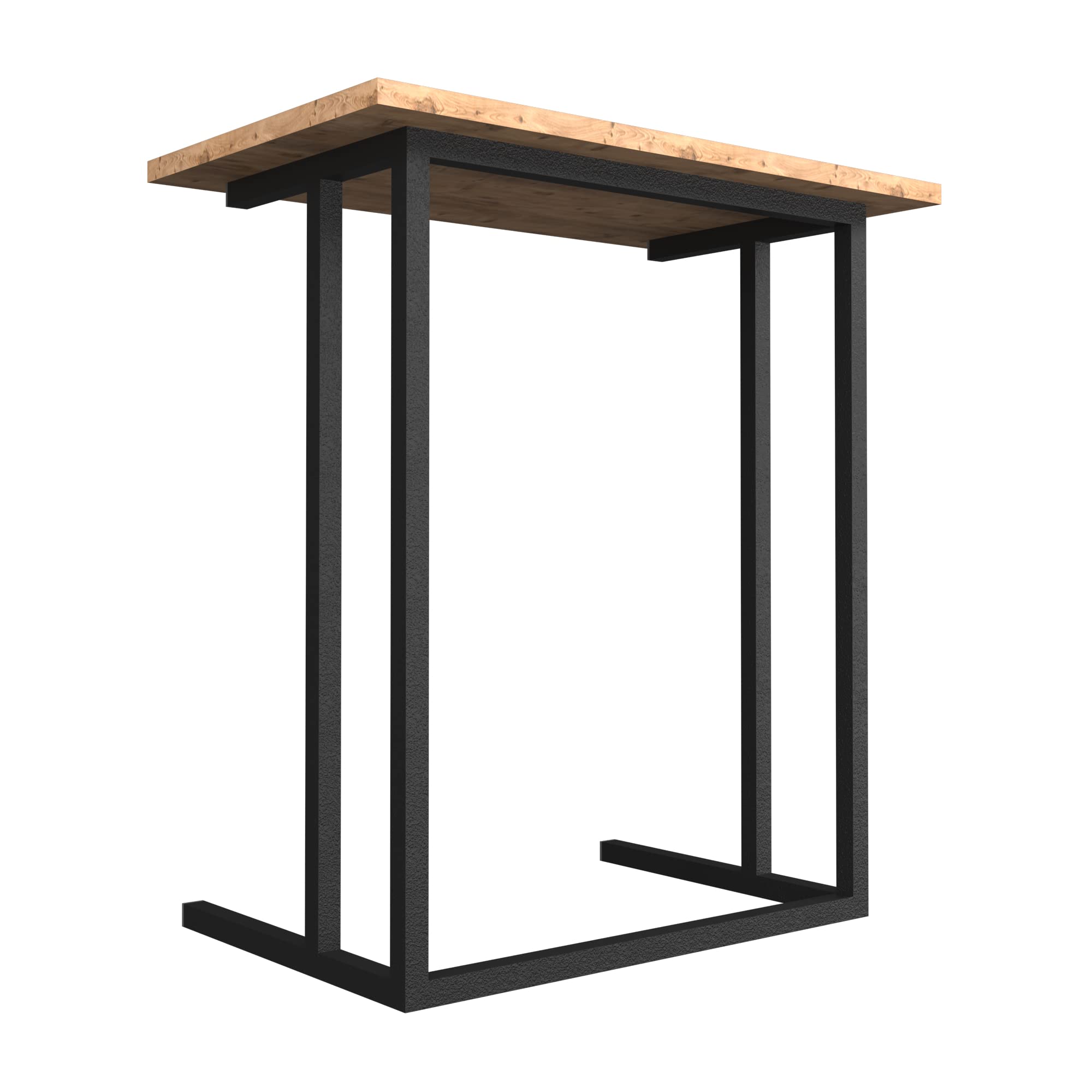 [en.casa] Tavolino Laterale (AxLxP) 65,5 x 60 x 35,5 cm Tavolino Basso con Piano di Appoggio per Notebook PC Portatile Consolle da Divano - Effetto Rovere