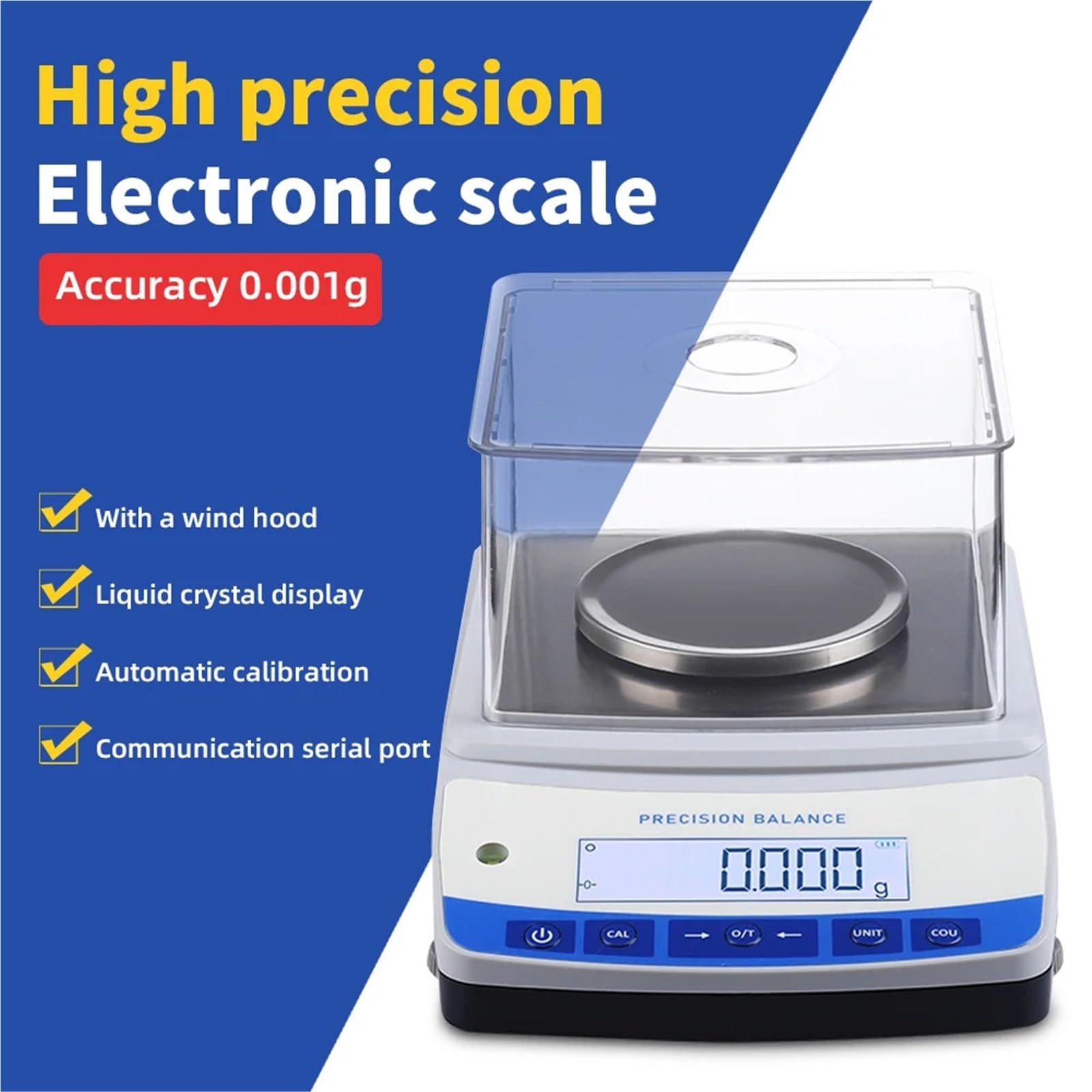 Básculas digitales de laboratorio, Balanza electrónica de 500 g y 0,001 g, balanza analítica de alta precisión, báscula de laboratorio, báscula de cocina y joyería.