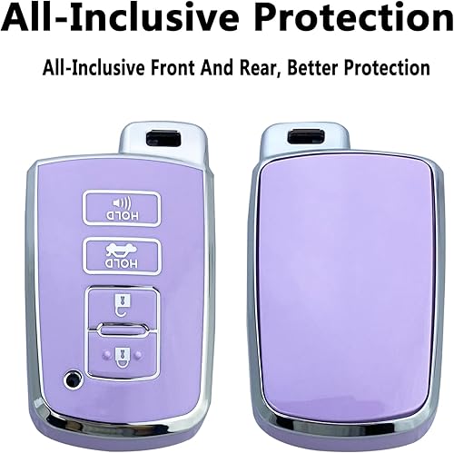 Miniatura 9 de Yuebutor Funda para llavero compatible con Toyota Highlander Camry RAV4 Corolla Avalon Tocoma Tundra 4Runner Sequoia Accesorios Protector de carcasa