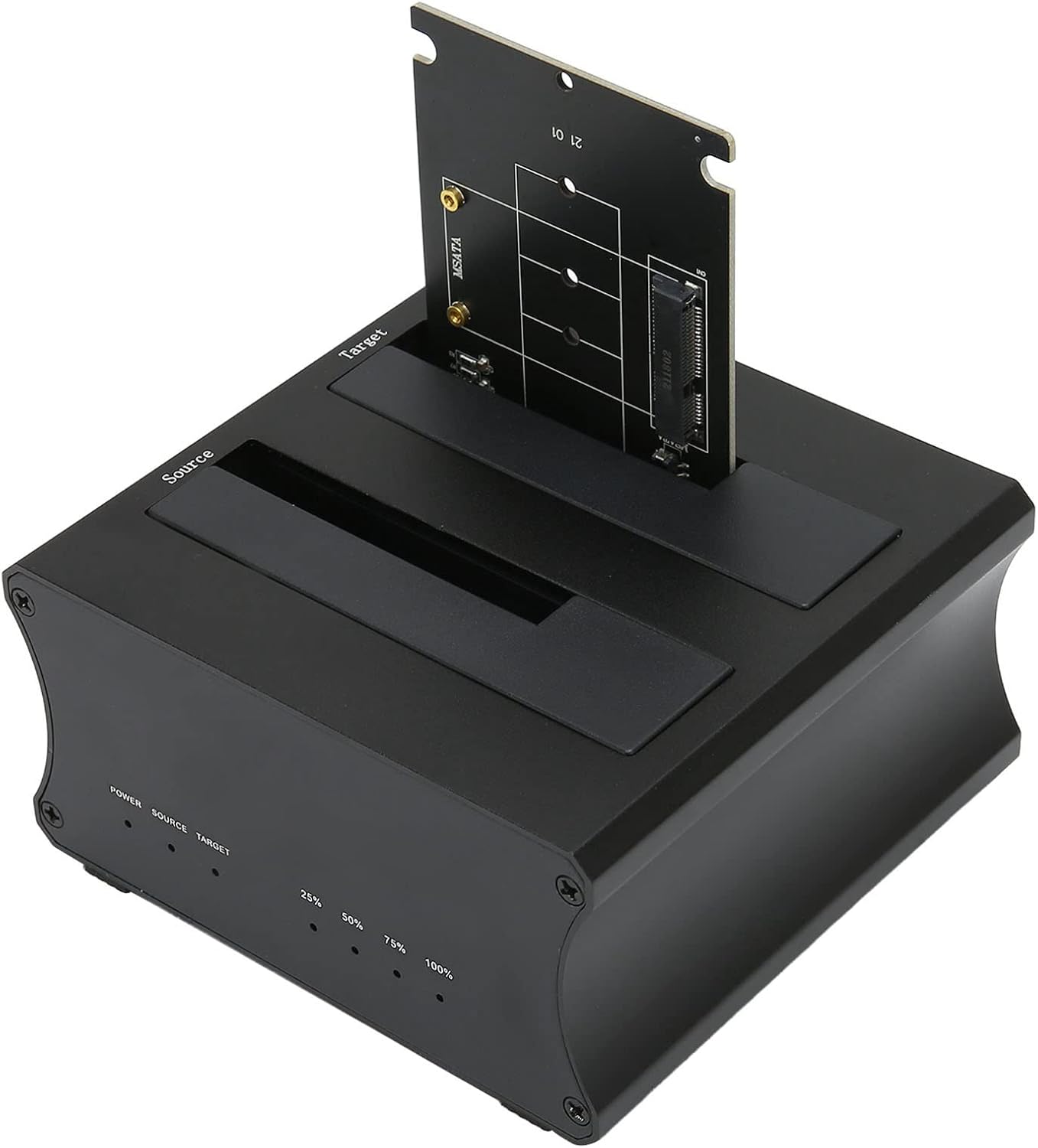 USB3.0 External Hard Drive Docking Station, mSATA SSD and 2.5inch 3.5inch IDE SATAI II III SSD HDD Base Duplicator Support SATA Protocol SSD M.2 NGFF 6Gbps for 23SD28 RTK(Black