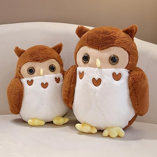 Miniatura 4 de Juguetes de peluche de búho marrón, almohada súper suave de peluche de búho, bonito regalo de cumpleaños de Navidad para niños y niñas (búho