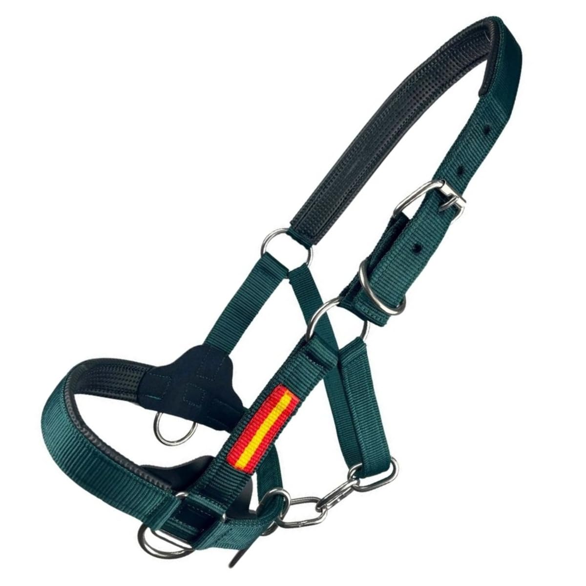 Cabezada cuadra nylon extra Los Nietos Dressage | Talla FULL | Color Verde | Equipamiento para el caballo | Producto de Guarnicionería | Tradición artesana | Los Nietos