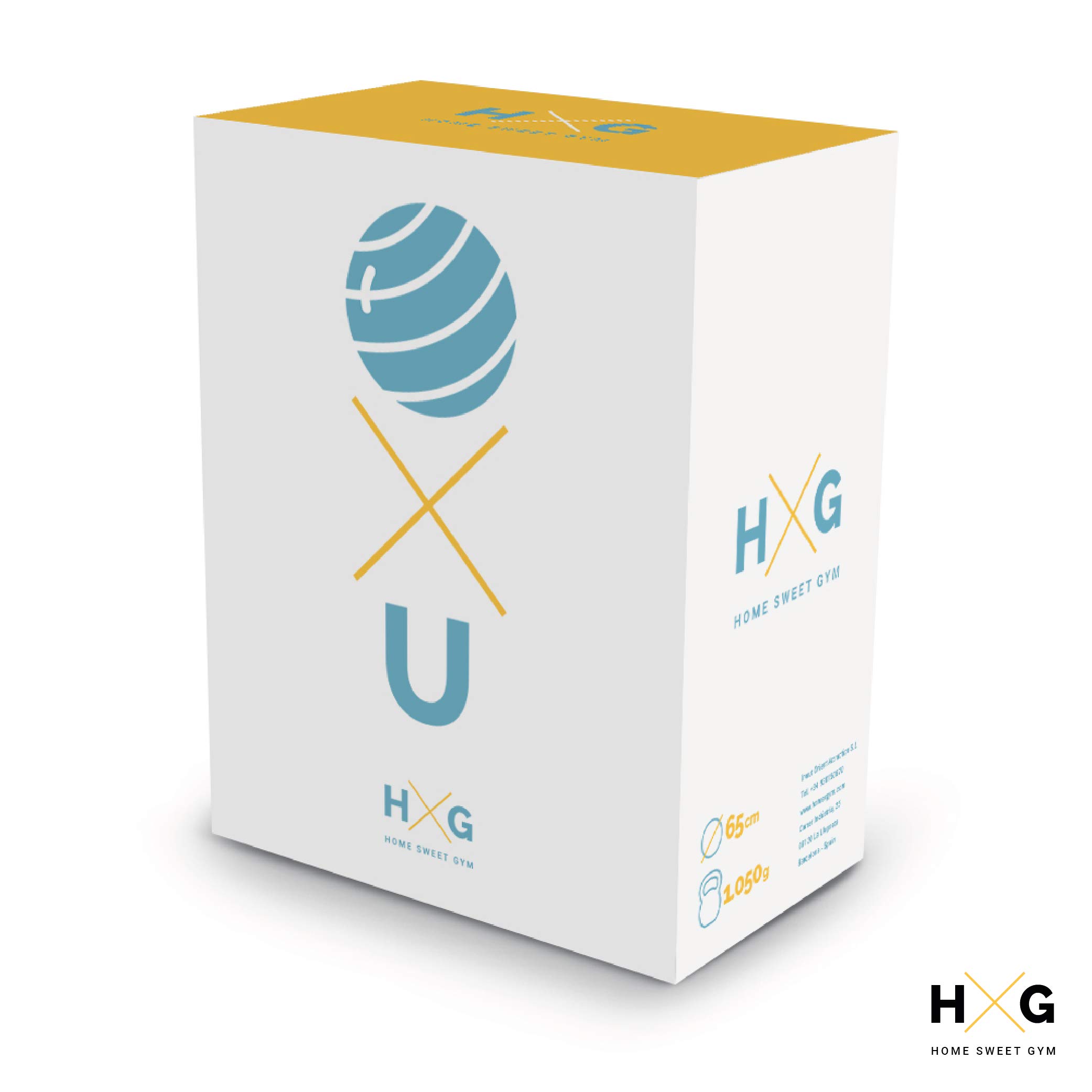 JOWY HxG. Fitness Ball, es Pelota de Ejercicio para Yoga y Pilates Fitball en diámetros de 65 cm, con tecnología Anti explosión, Antideslizante y con inflador Incluido. Tu casa es tu Gimnasio