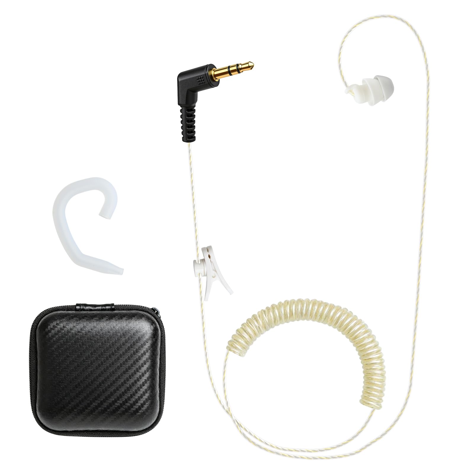 Auricolare con connettore da 3,5 mm per walkie talkie microfono da spalla, Flexo Dynamic, Covert High Definition, orecchio singolo