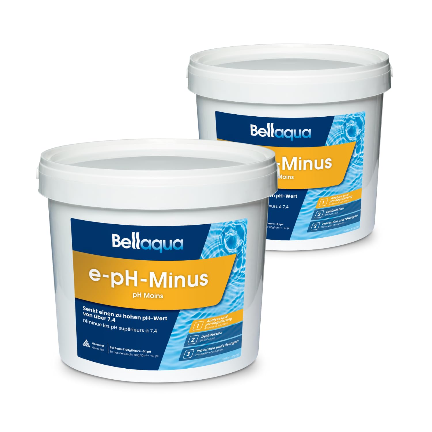 BELLAQUA pH-Moins 2x6 kg Granulés pH- Piscine et Spa Réducteur pH Rapide