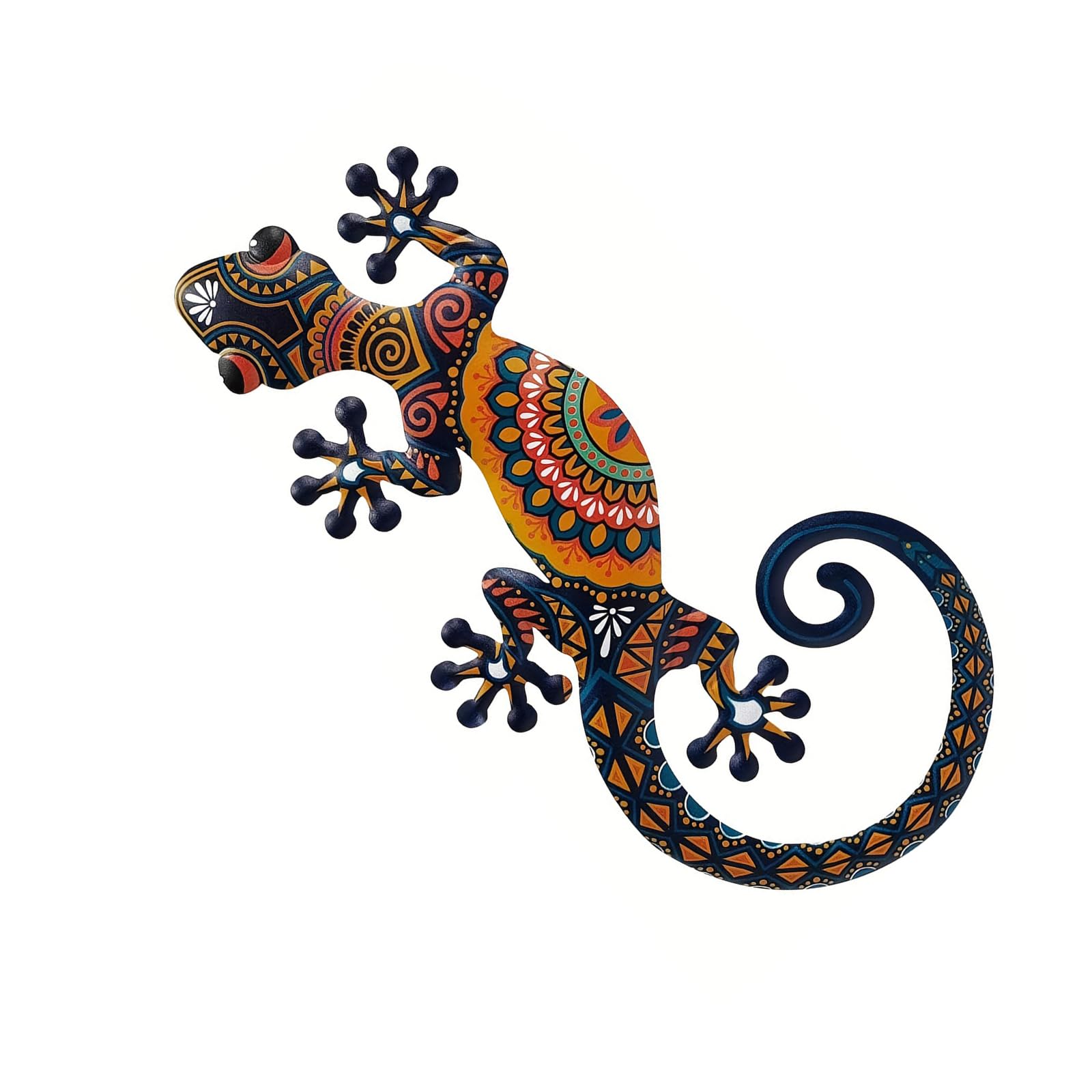 Lerpwige Metal Gekkota Wall Decor, Hanging Metal Lizards Outdoor Decors Garden Decorative Ornament for Home, Yard, Fence, Patio Gekkota Wall Decor Outdoor