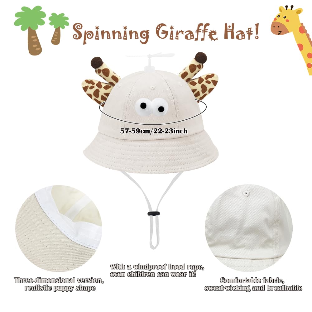 SIEBOLD Giraffe Hat,Propeller hat,Helicopter Hats,Propeller Cap,Funny Party hat,for Adults for Fancy Dress Party Favors - Image 2