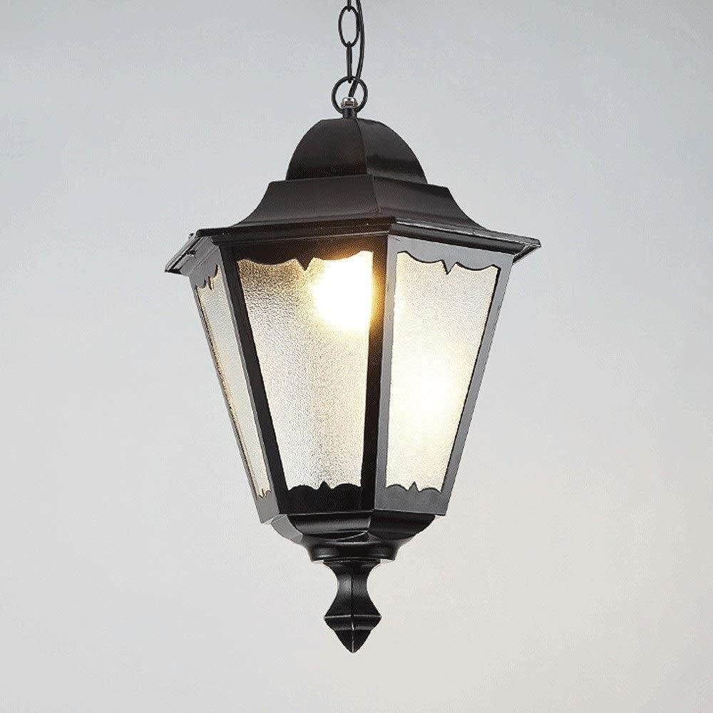 Solarne lampy ogrodowe E27 Aluminiowe szkło Zewnętrzna wodoodporna lampa sufitowa Tradycyjna lampa wisząca Odporna na deszcz Antyczna rustykalna latarnia/brąz