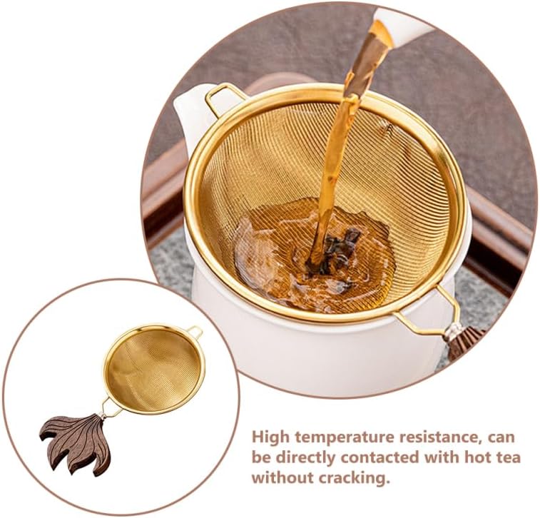 Abaodam Japanese Style Tea Strainer Stainless Steel Mesh Filter Mini Tea Infuser Basket for Ceremony Accessory