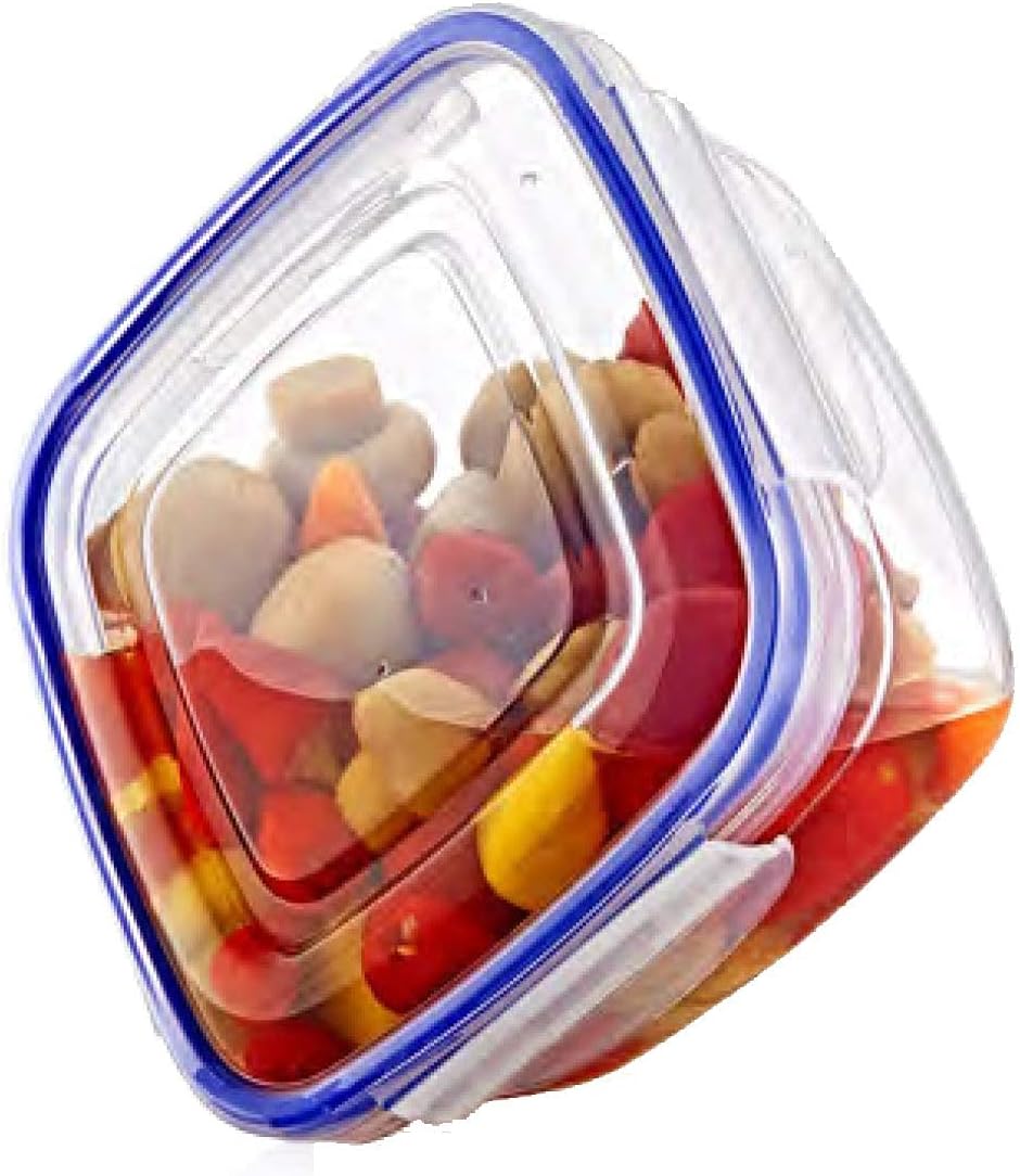 Superio Food Storage Containers, Airtight Leak Proof Meal Prep Containers, Microwave and freezer safe, BPA-free Plastic, Set of 3 (3 Pack) image 5