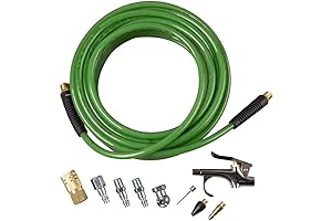 Air Compressor Accessory Kit | Poly 50 Ft x 1/4-Inch Metabo Air Hose w/Accessories