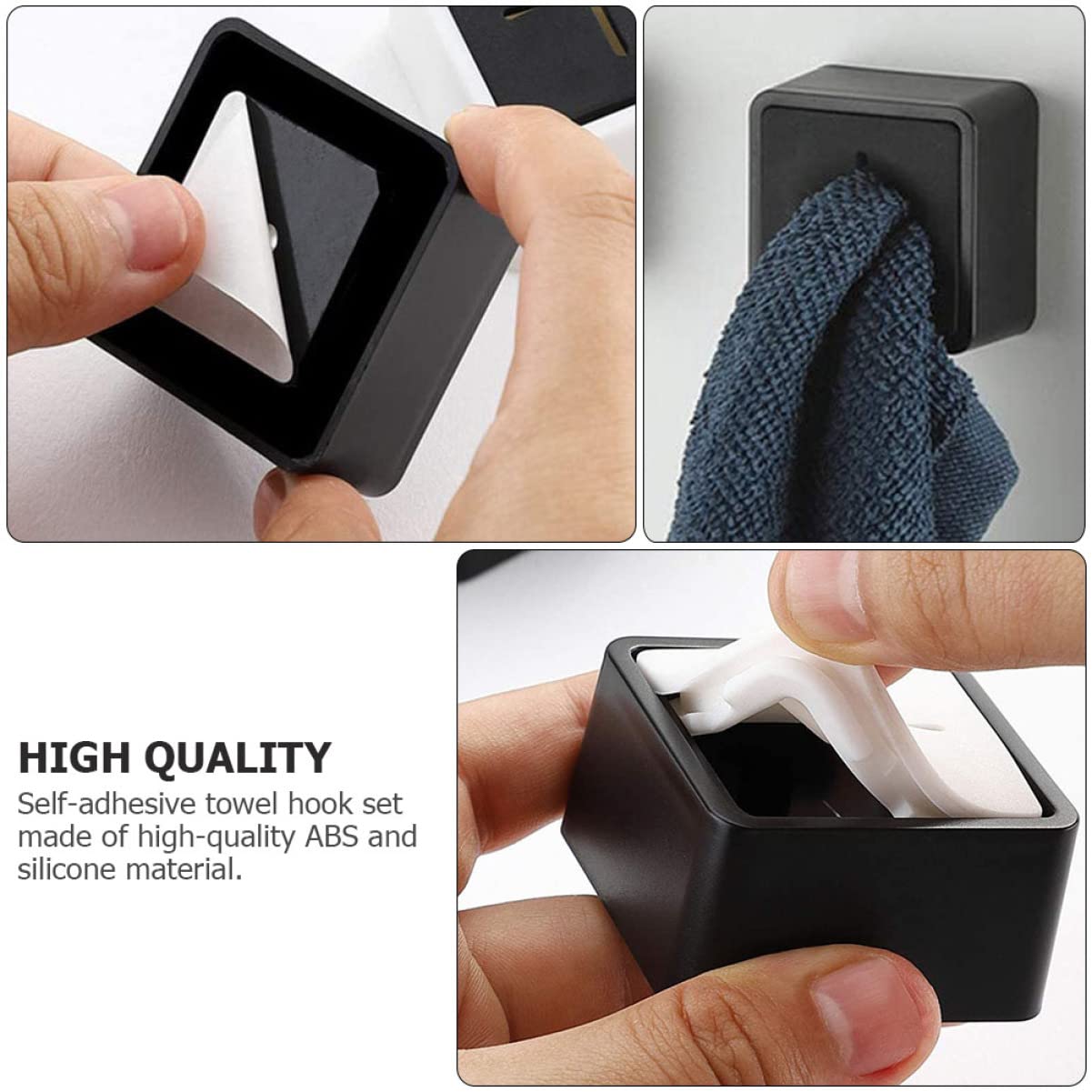 Angoily 12piezas Ganchos De Pared Autoadhesivos Para Toallas Soporte De Cocina y Baño Instalación Sin Taladro Diseño