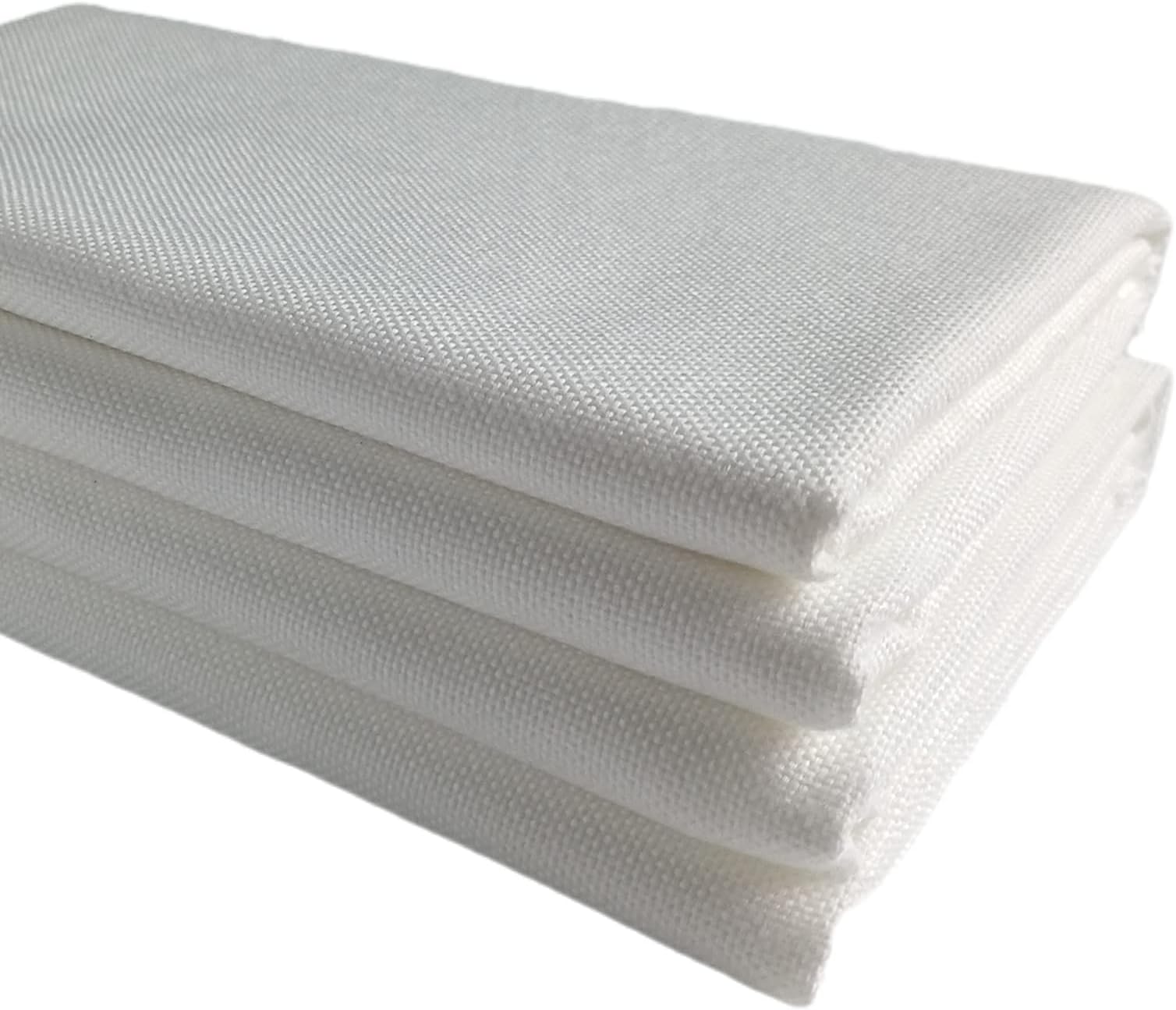 TinaKim Couch Upholstery Fabric, Linen Type Cloth Material for Car Seat Sofa Repair (White, 2 Yard (57x 72 inch))