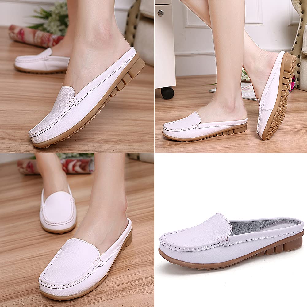 Mocassini Casuali da Donna Scarpe da Guida Piatte Estivi Morbida Scarpe all'Aria Aperta Pelle Scarpe