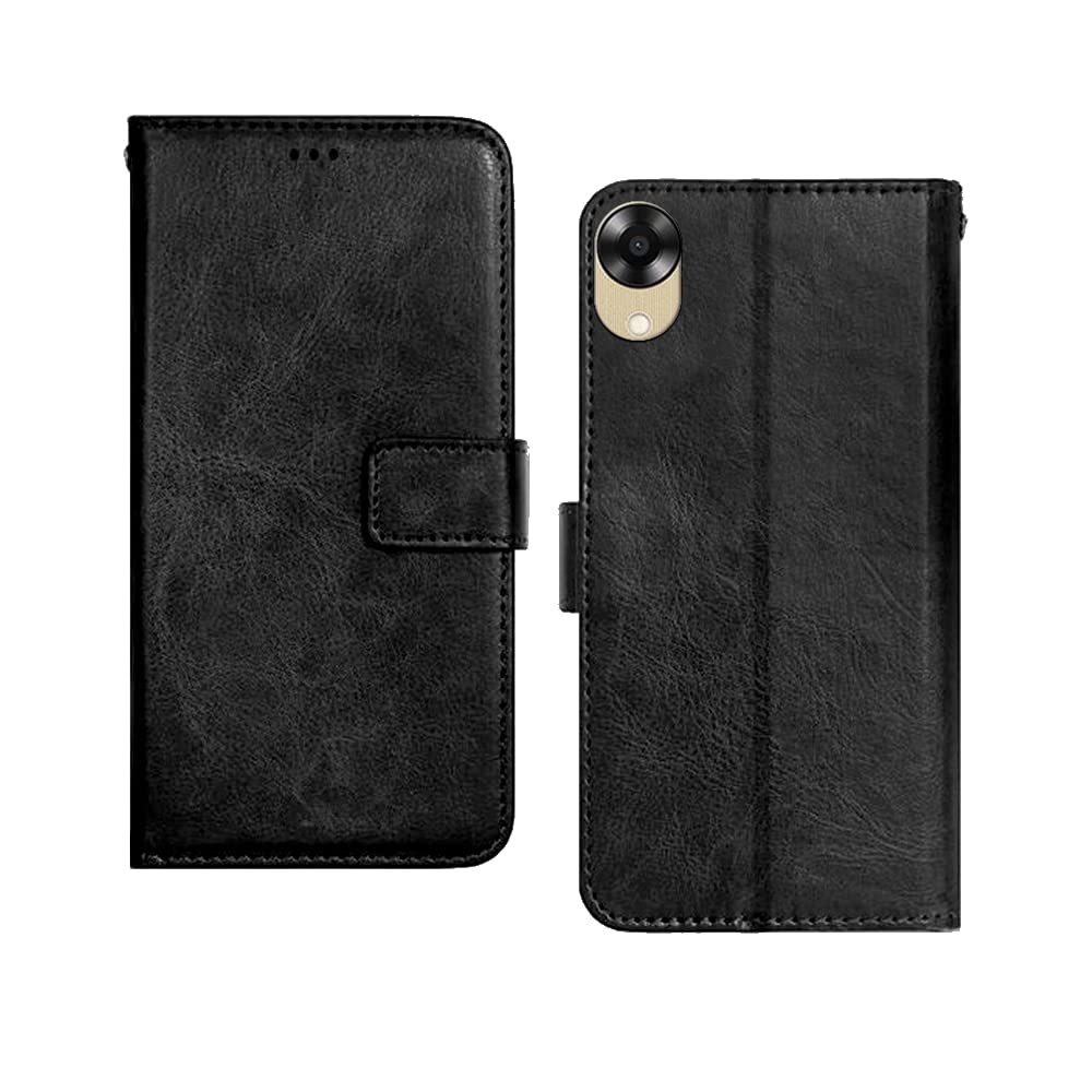 Inktree Oppo A17K Flip Case | with Card Pockets | Wallet Stand |Complete Protection Flip Cover for Oppo A17K - Black (B0BM9SDT5K) Amazon Price History, Amazon Price Tracker