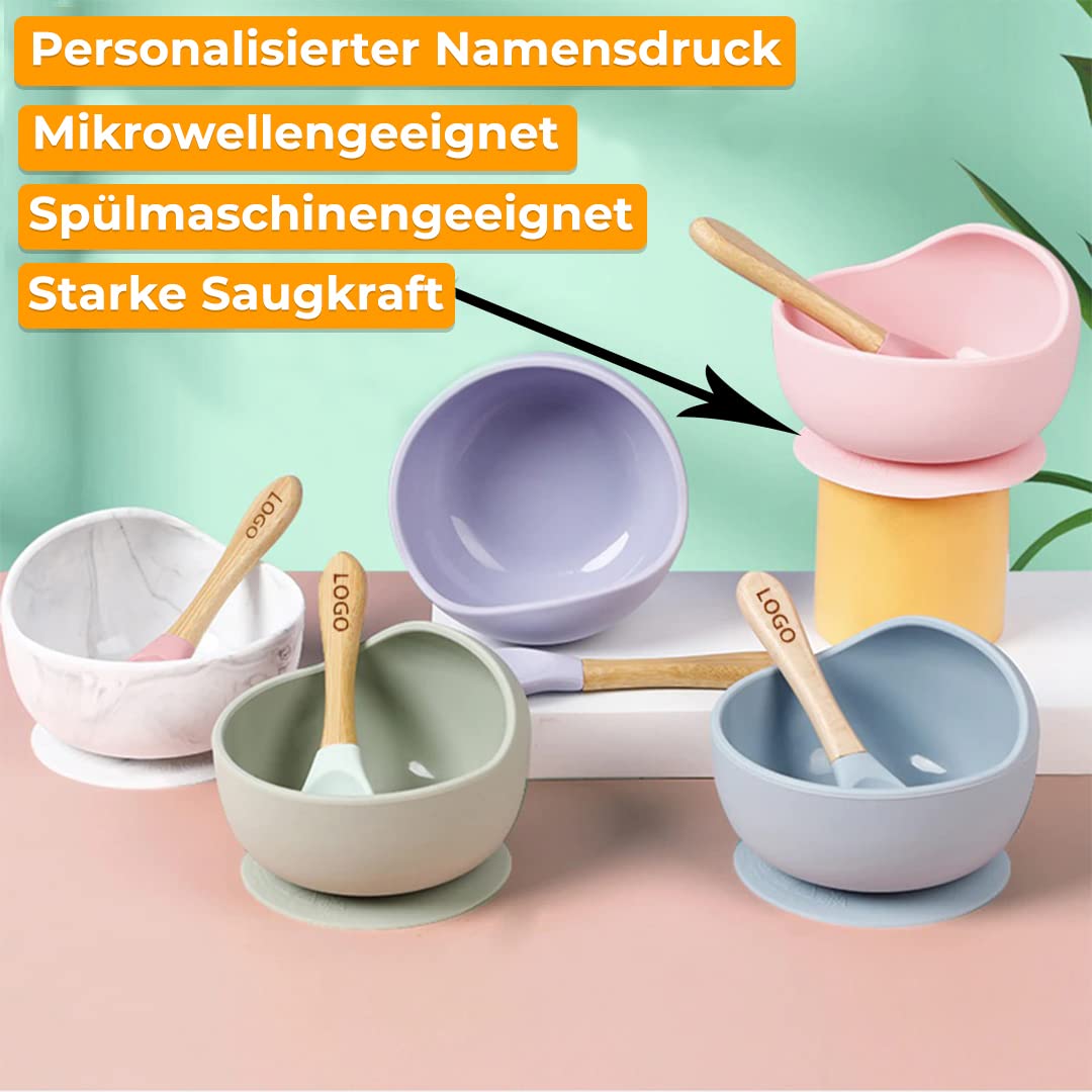 Piatto Bambini Con Ventosa In Silicione - Antiscivolo, Blu, 26x20 Cm - Ideale Per Seggioloni - Foto 4