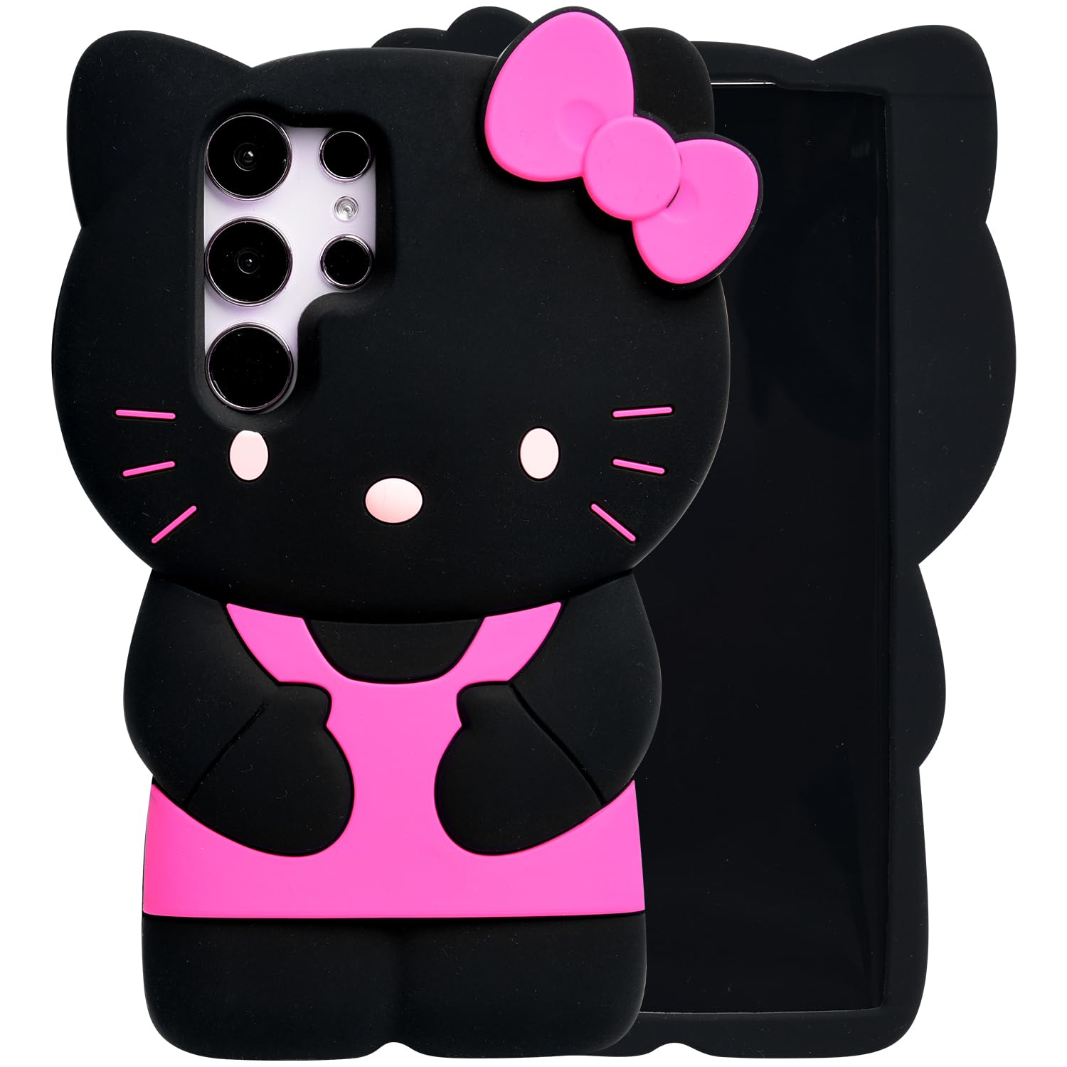 MONEHOYSY Cartoon Case for Samsung Galaxy S24 Plus 6.7", Fashion Cute 3D Cute Kitty Kawaii Soft Silicone Animal tective Gel Shockof Gel Back Cover for
