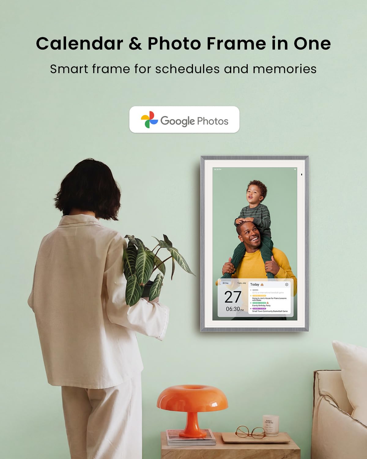 ApoloSign 68,6 cm (27 Zoll) digitaler Kalender: Dual-Mode-Kalender mit Google Play & Multi-Kalender-Synchronisation, elektronischer Planer und Aufgabendiagramm, intelligenter Touchscreen, interaktives