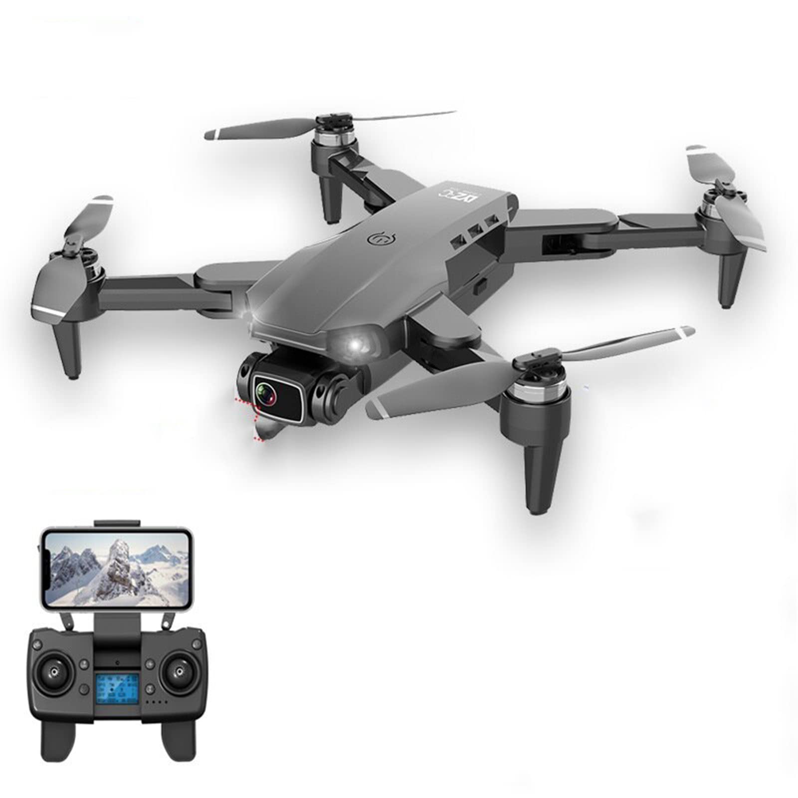 Drone GPS con Videocamera HD 4K per Adulti E Bambini, Drone FPV con Trasmissione 5G, Quadricottero RC con 2 Batterie, Ritorno Automatico, Seguimi, Mantenimento Dell'altitudine,Nero