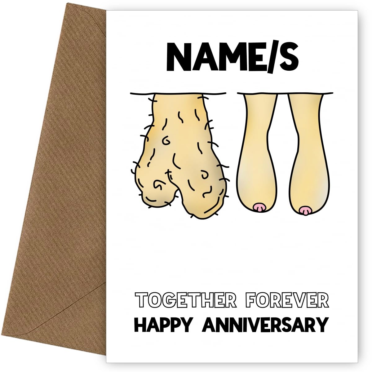 1 Pc Funny Anniversary Card For Him Her, Humorous Birthday Card For Husband Boyfriend Wife Girlfriend Special Valentine S Day Card For Men Women Personalised Birthday Card P 28772589