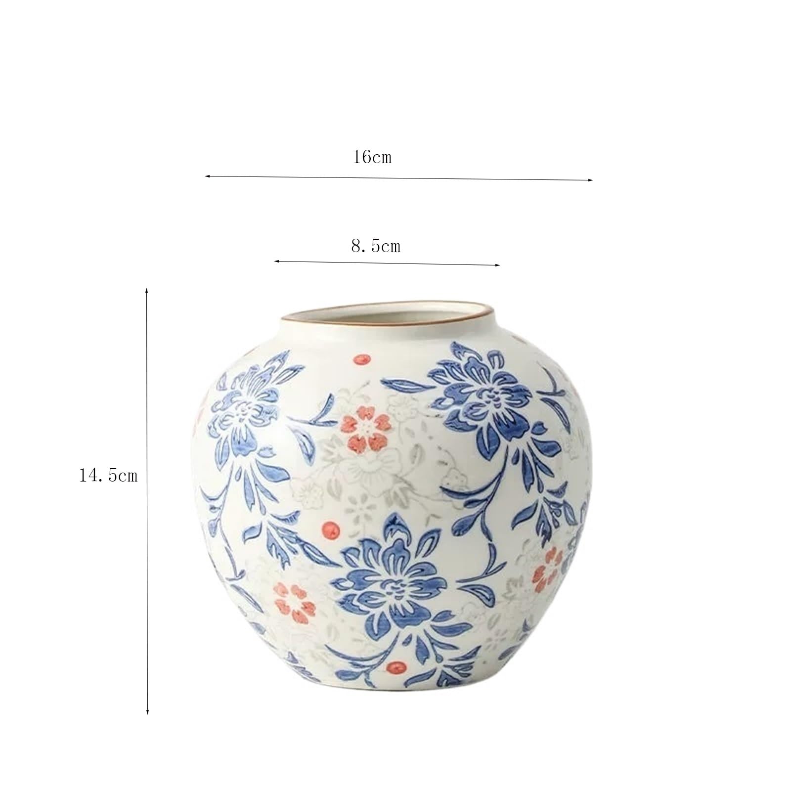 Jarrón Decorativo Jarrón de cerámica Entrada Retro Porcelana Azul y Blanca China, Adornos decoración for el hogar la Sala Estar para Decorar el hogar