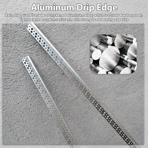 Vierteaguas deflector de lluvia para ventanas exteriores y tejados de aluminio 5