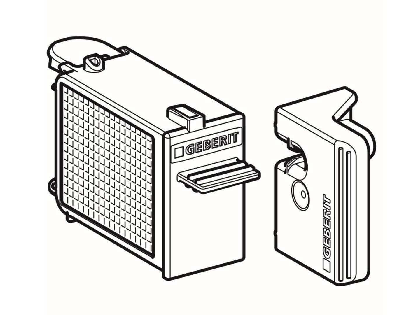 Unité enfichable Geberit avec filtre, pour le module Geberit DuoFresh, 243.970.00.1