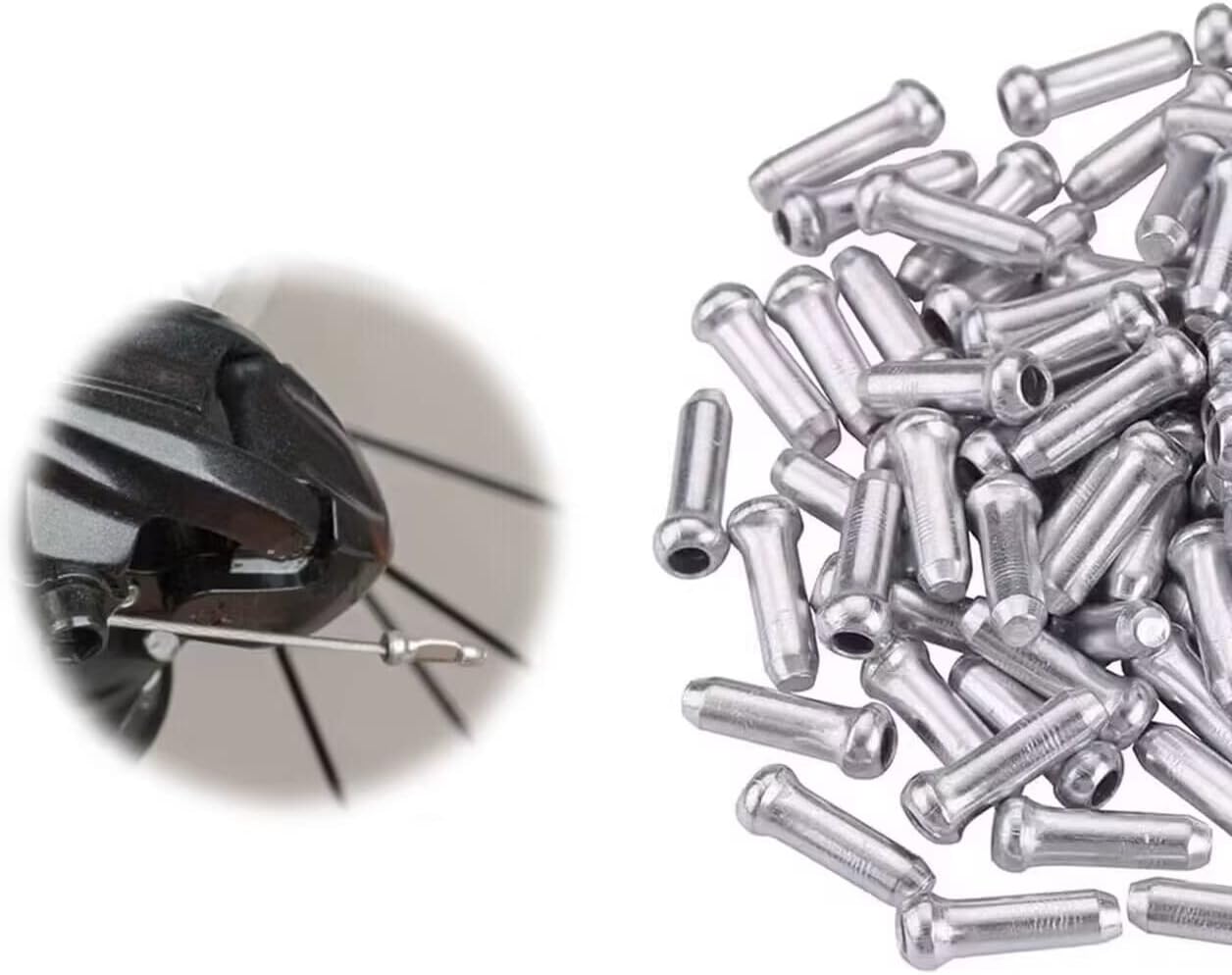Bike Cable End Caps, 30 Pcs Cable Ends Bike Cable Ends Brake Cables