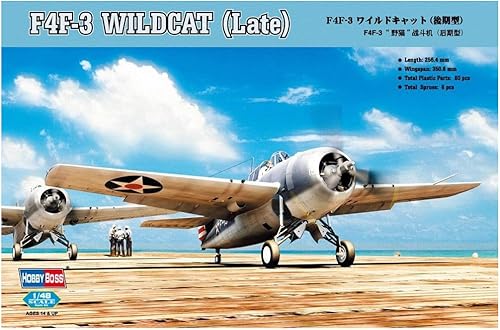Hobby Boss Kit de construcción de modelo de avión F4F-3 Wildcat (tardío)