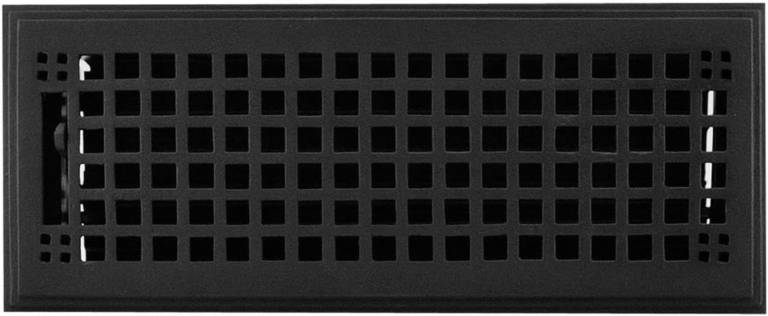 Naiture 4" x 12" Cast Iron Floor Register Mission Style Naiture 4" x 12" Cast Iron Floor Register Mission Style