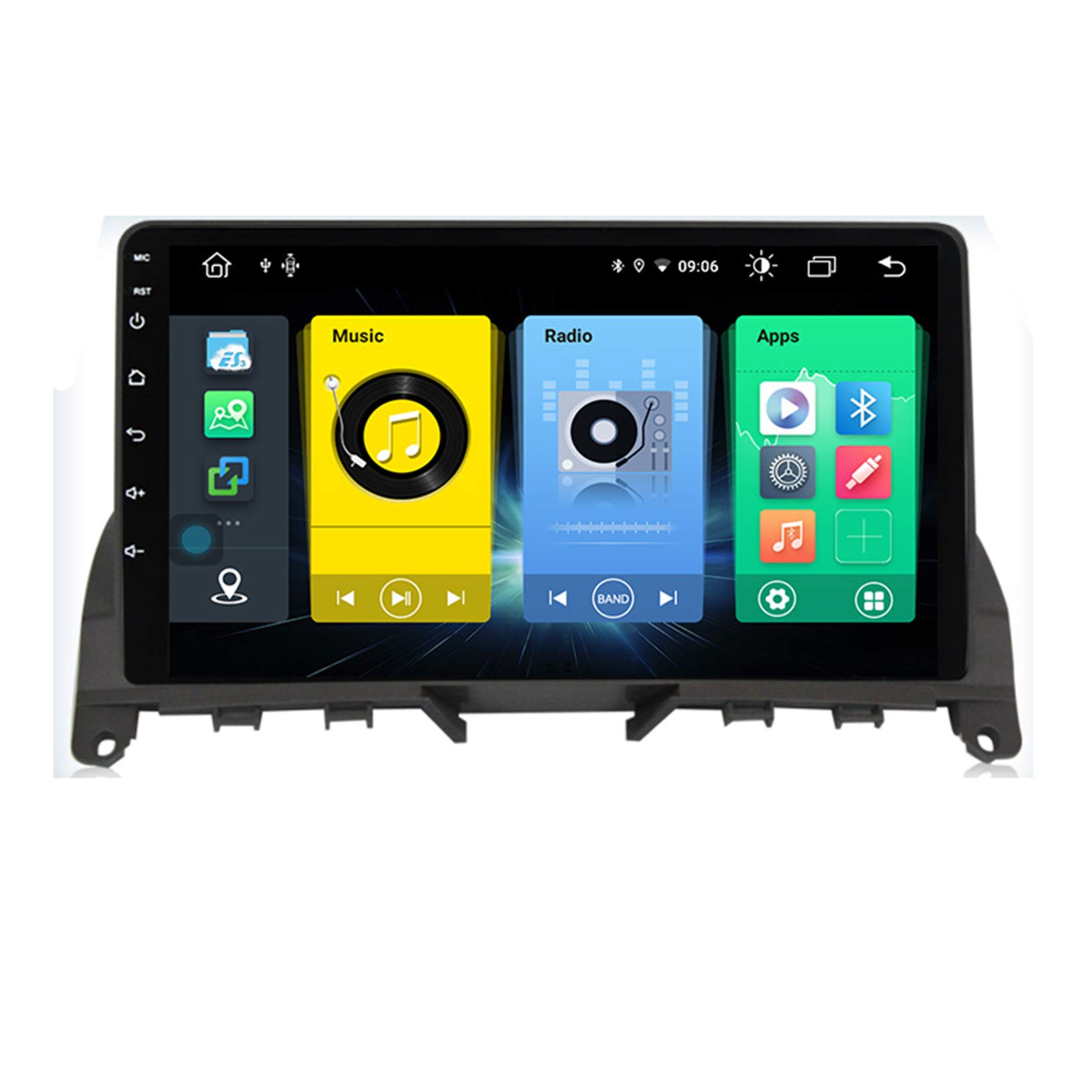 TypeBuilt Android Car Radio 9 Inch Touch Screen Autoradio GPS Multimedia Unit Player Car Stereo Bluetooth for Benz C-Class 3 W204 2006-2011 Plug and Play Steering Wheel Control Mirrorlink,C600