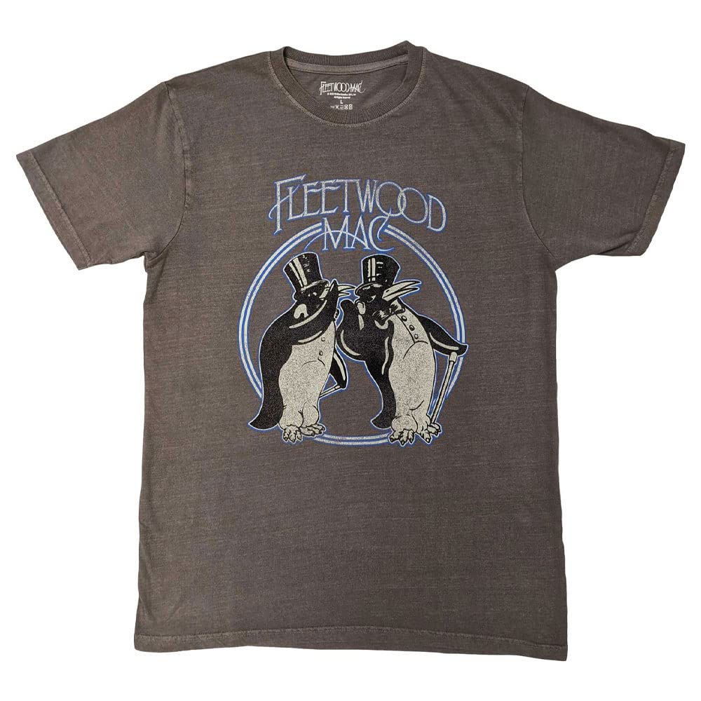 Rock Off officially licensed productsMen's Fleetwood Mac Penguins T-Shirt Medium Grey